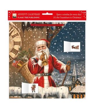 Snowy Santa Claus Advent Calendar (with Stickers)