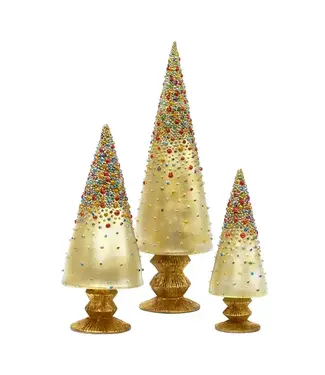 Bedazzled Cone Tree (Prism) 7"