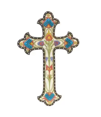 Southwestern Flowers Floral Hanging Wall Cross