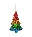 Glass Rainbow Christmas Tree Ornament, 5 in