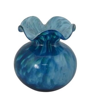 5X5 Aqua Blue Glass Vase
