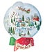 Winter Village Snow Globe Cmas Advents 3-D/die-Cut/stand