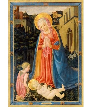 Madonna And Child With Saint John Christmas Card Box