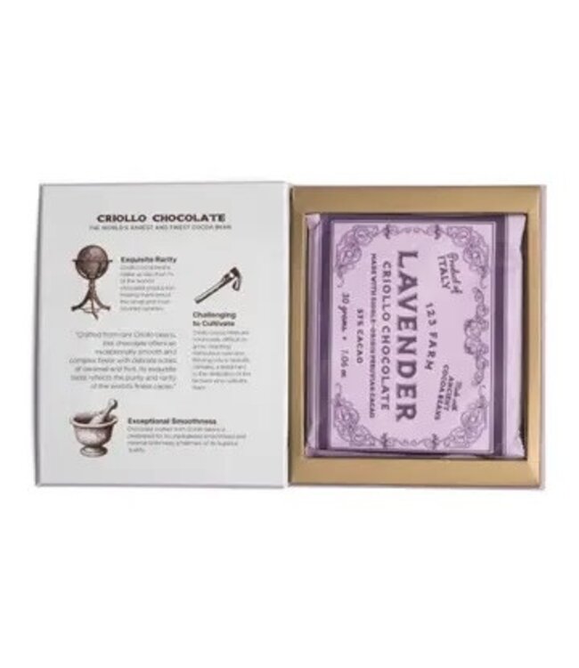 Lavender Chocolate Bar | Organic Criollo | 30g