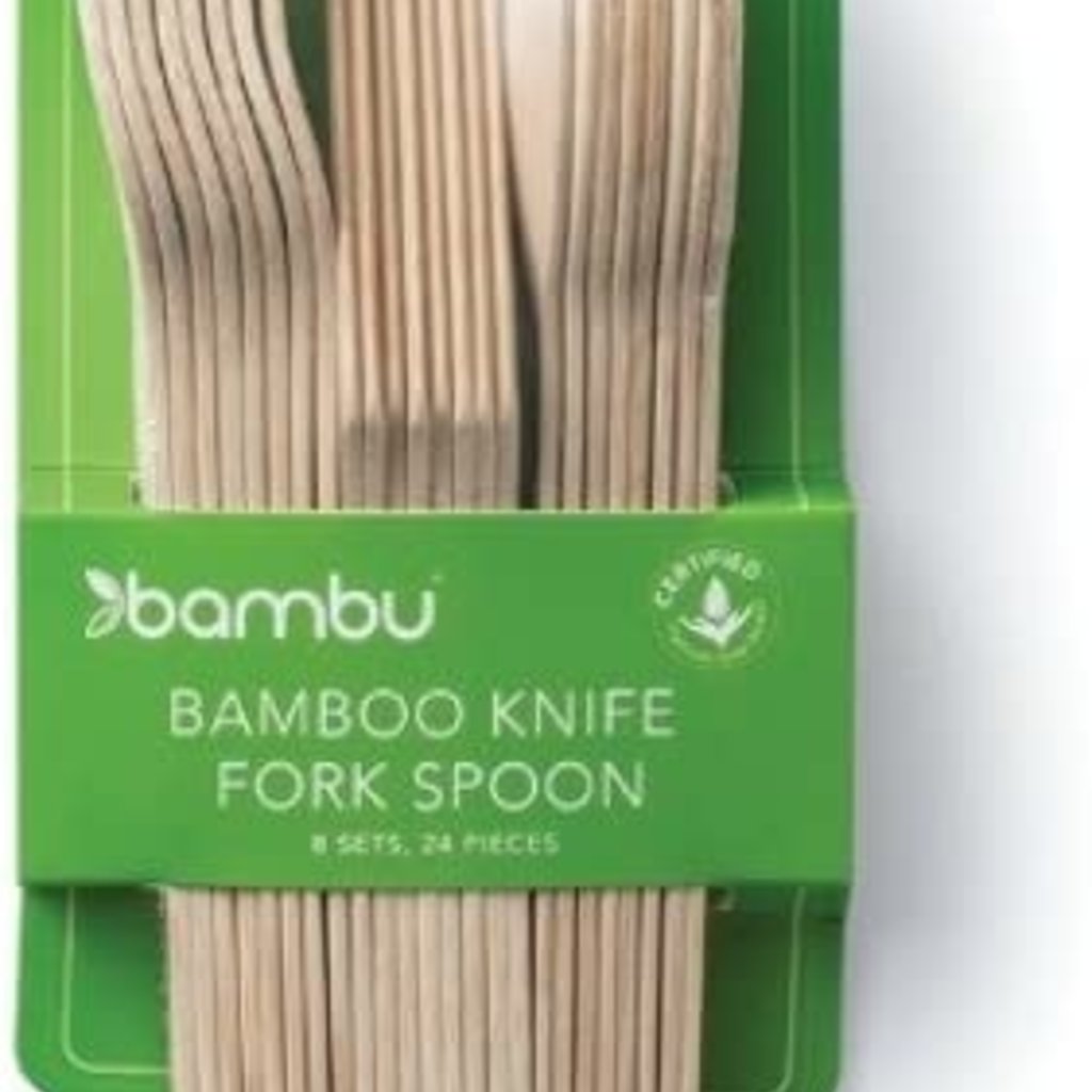 Bambu Bambu - Couverts en bambou - Lot de 24