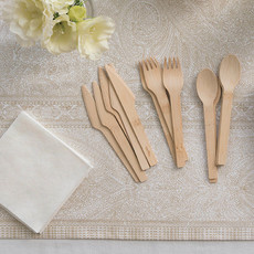 Bambu Bambu - Bamboo Plates & Cutlery Set