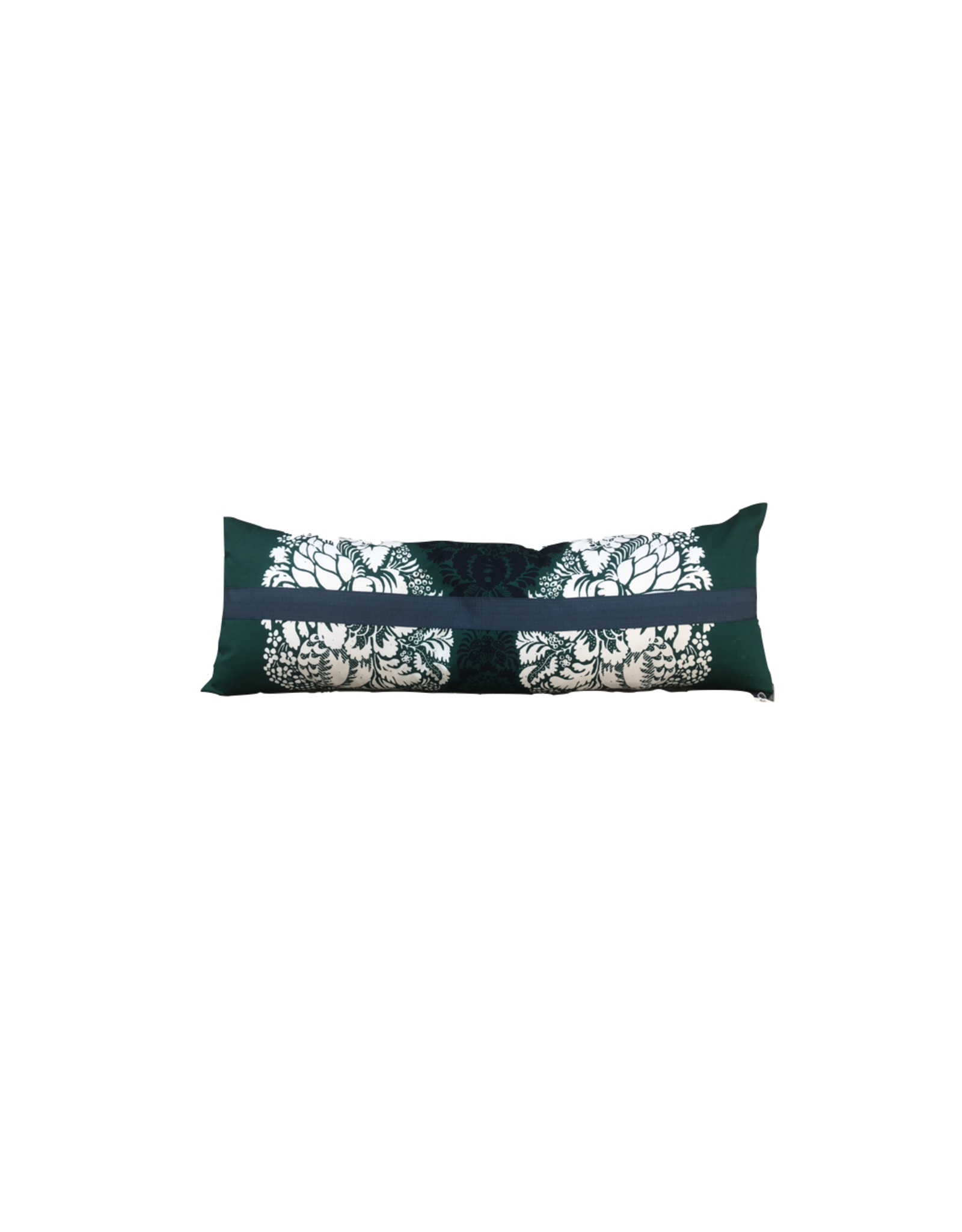 Vintage Marimekko Lumbar Pillow with Trim
