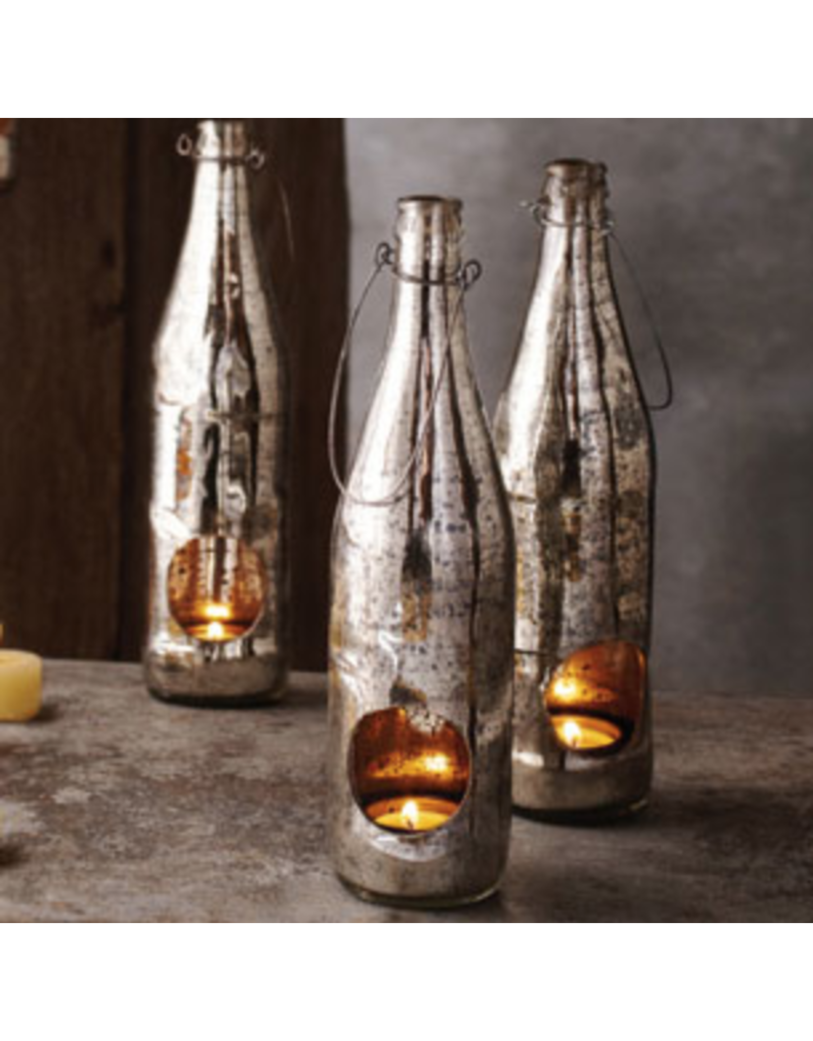 Mercury Glass Bottle