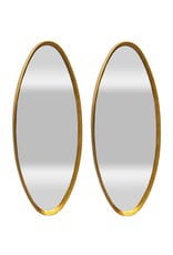 Vintage Pair of Large MCM Oval Mirrors