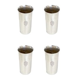 Vintage Silver Monogramed Cup - Set of 4