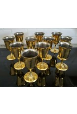Set of 11 - Vintage Valerio Albarello L'Heure D'Or Gold Electroplated Goblets