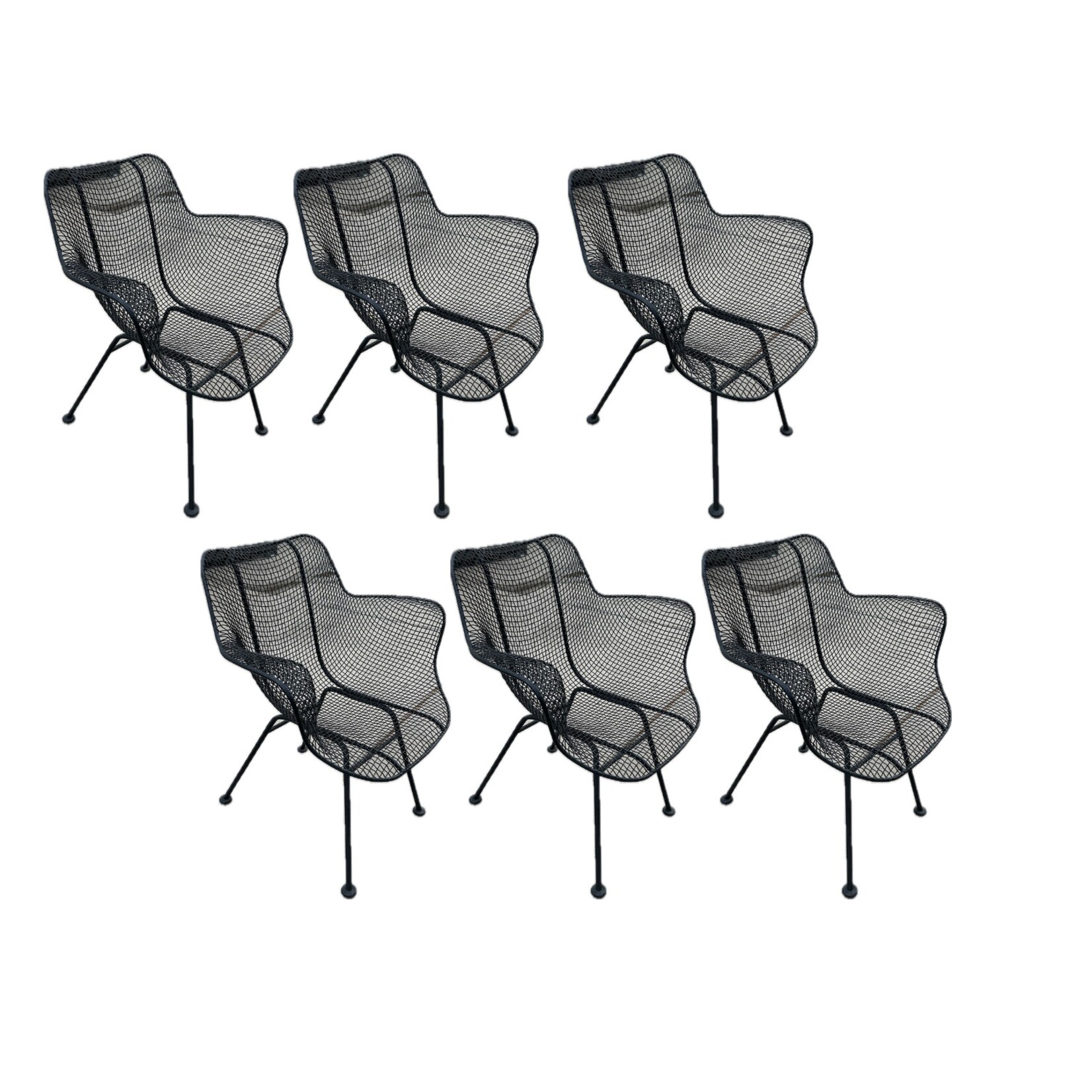 Mid-Century Modern Woodard Sculptra Patio/Dining Chairs set of 6