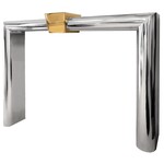 Danny Alessandro Fireplace Surround in Stainless Steel and Brass