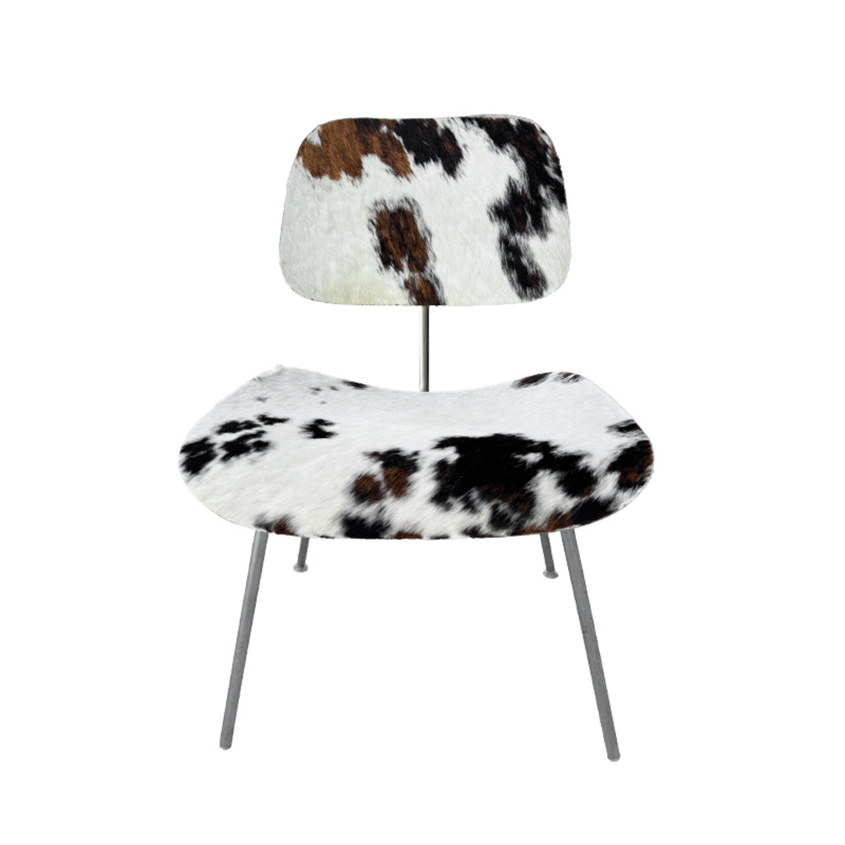 Mid- Century Charles and Ray Eames DCM Chairs in Original Cowhide, Set of Four