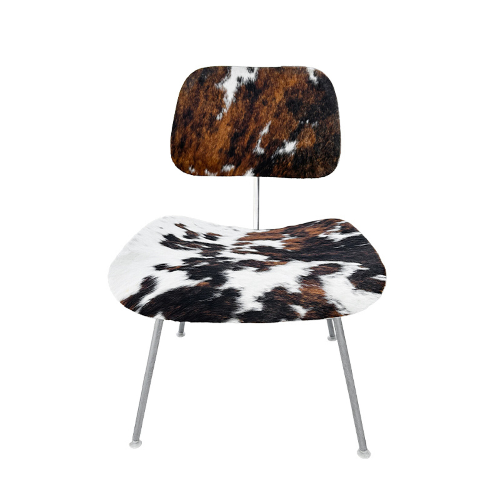 Mid- Century Charles and Ray Eames DCM Chairs in Original Cowhide, Set of Four