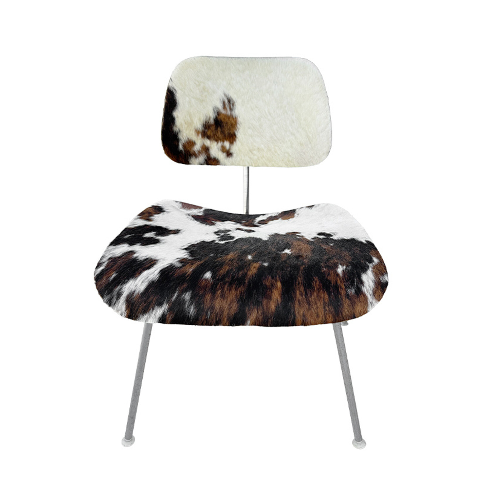 Mid- Century Charles and Ray Eames DCM Chairs in Original Cowhide, Set of Four