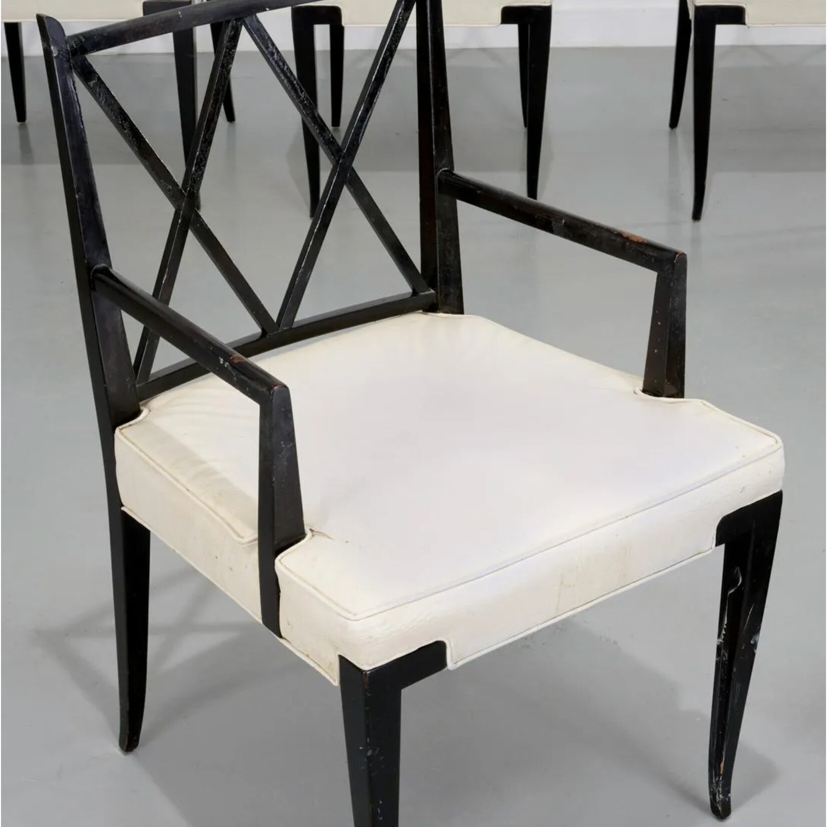 Set of Six Double x Dining Chairs by Tommi Parzinger