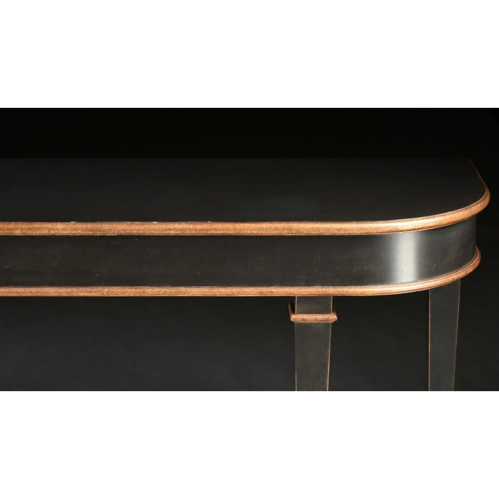 Gilt and Black Lacquer Bespoke Console by Carrocel