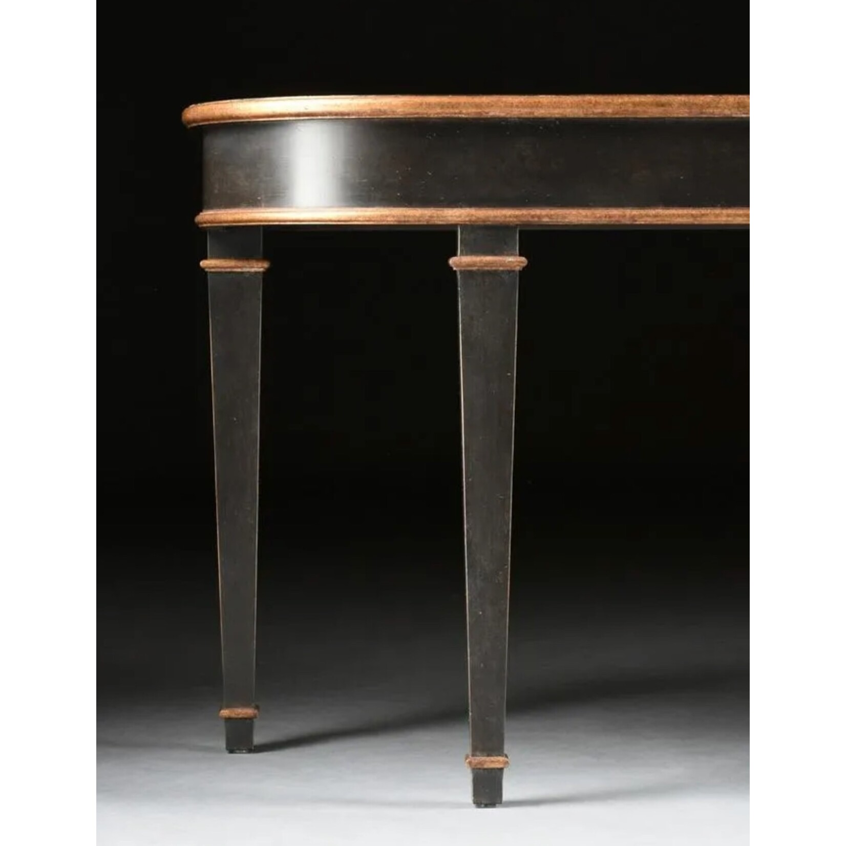 Gilt and Black Lacquer Bespoke Console by Carrocel