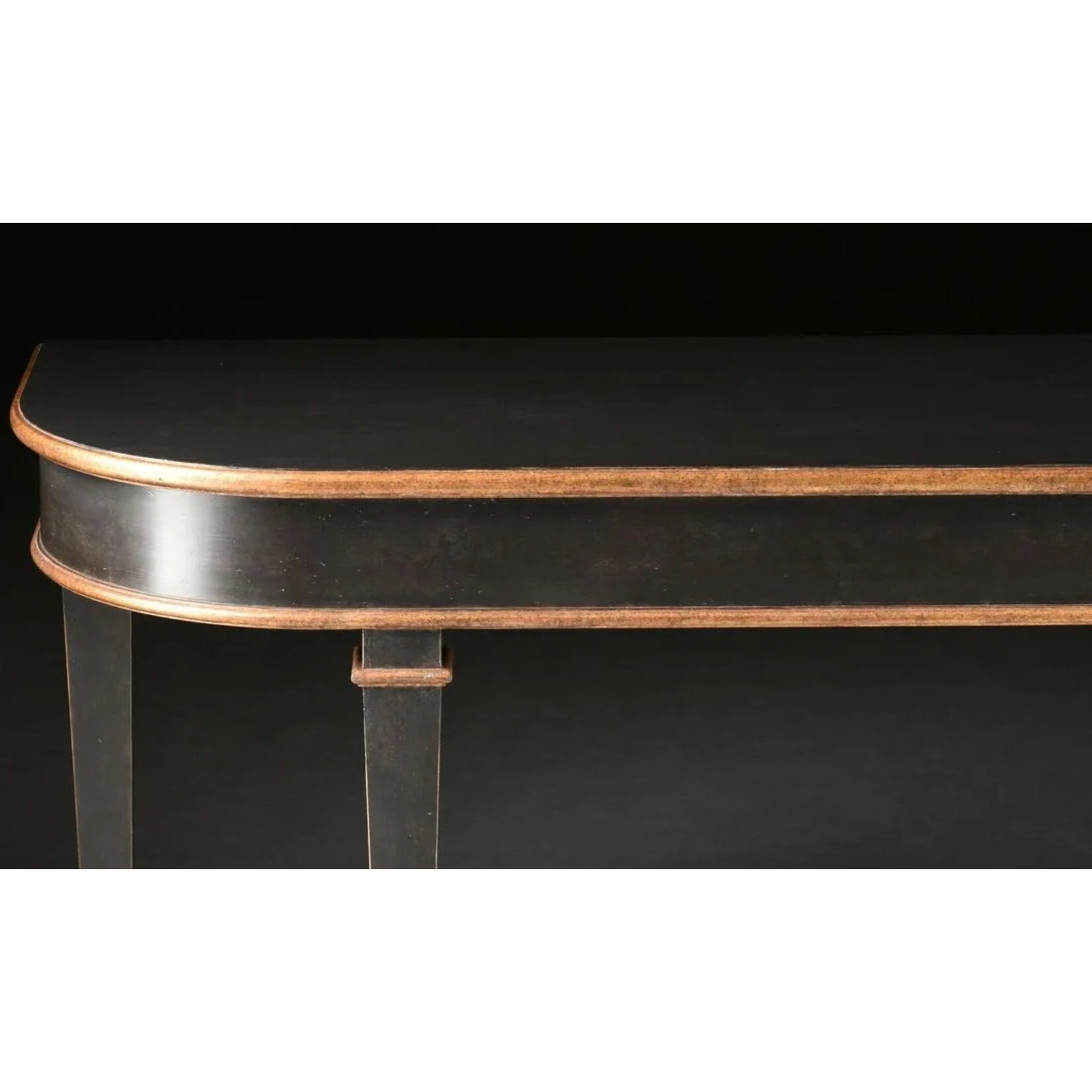 Gilt and Black Lacquer Bespoke Console by Carrocel