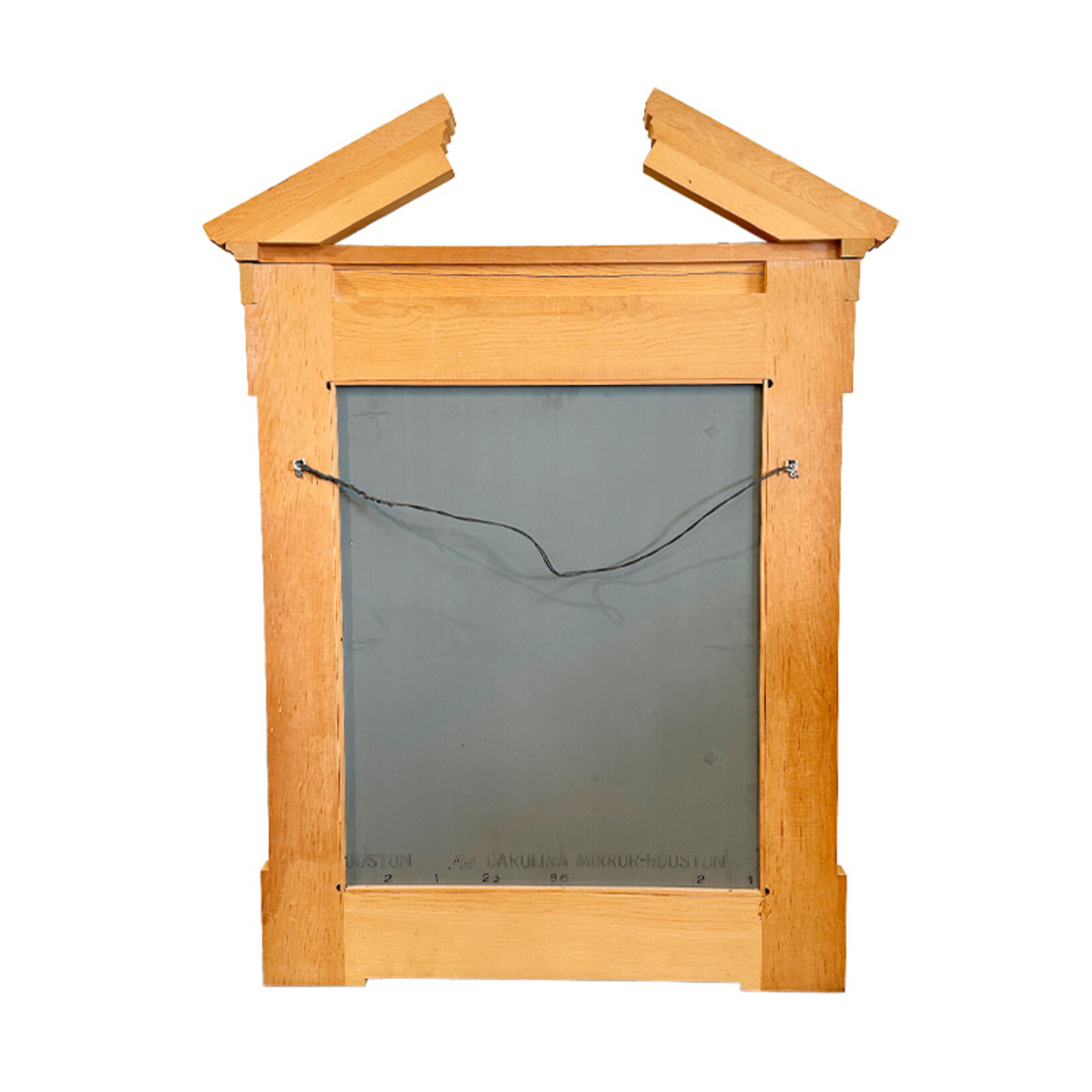 Vintage Neoclassical style Wood Mirror with Broken Pediment