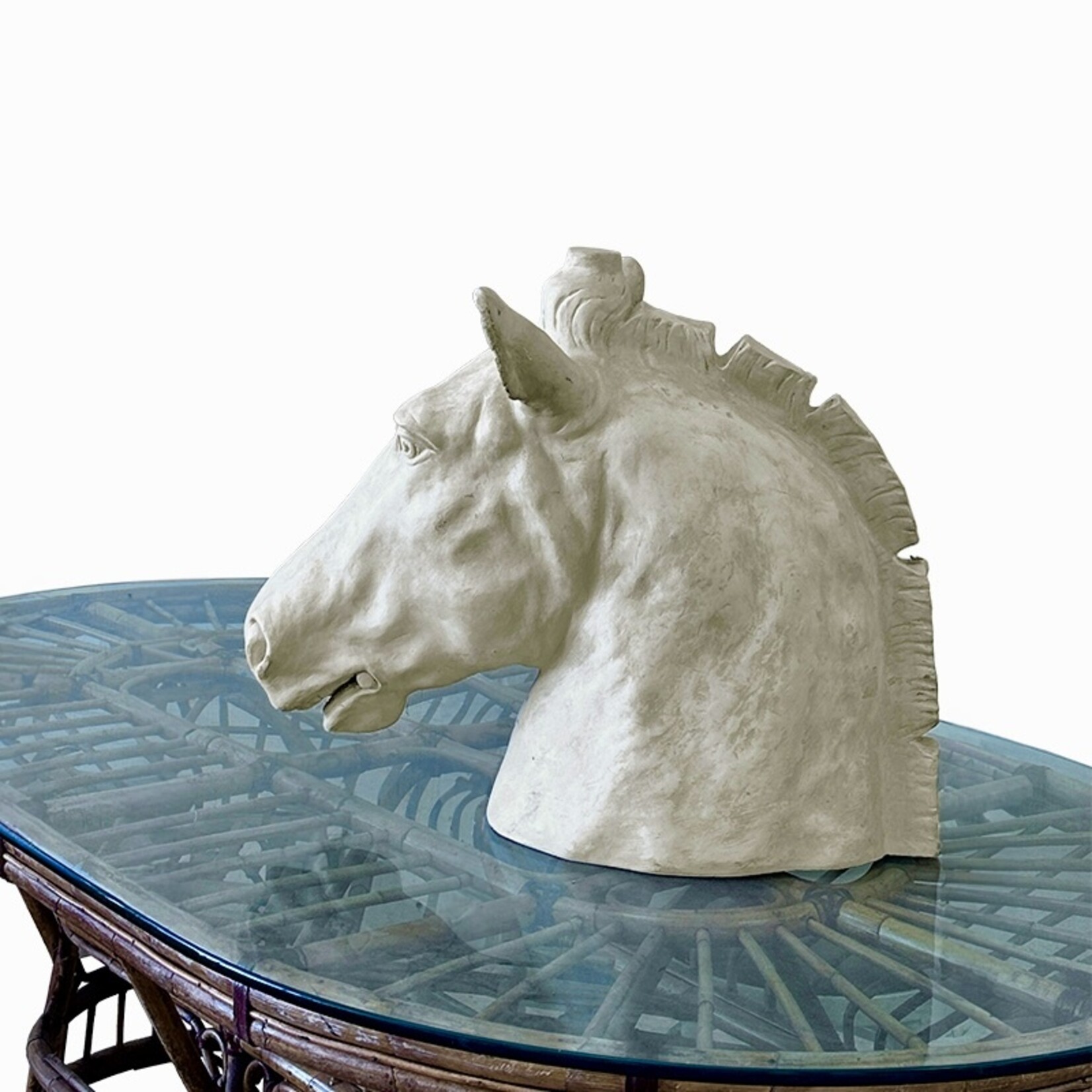 Vintage Horse Head Sculpture Fashioned after a Carousel Horse