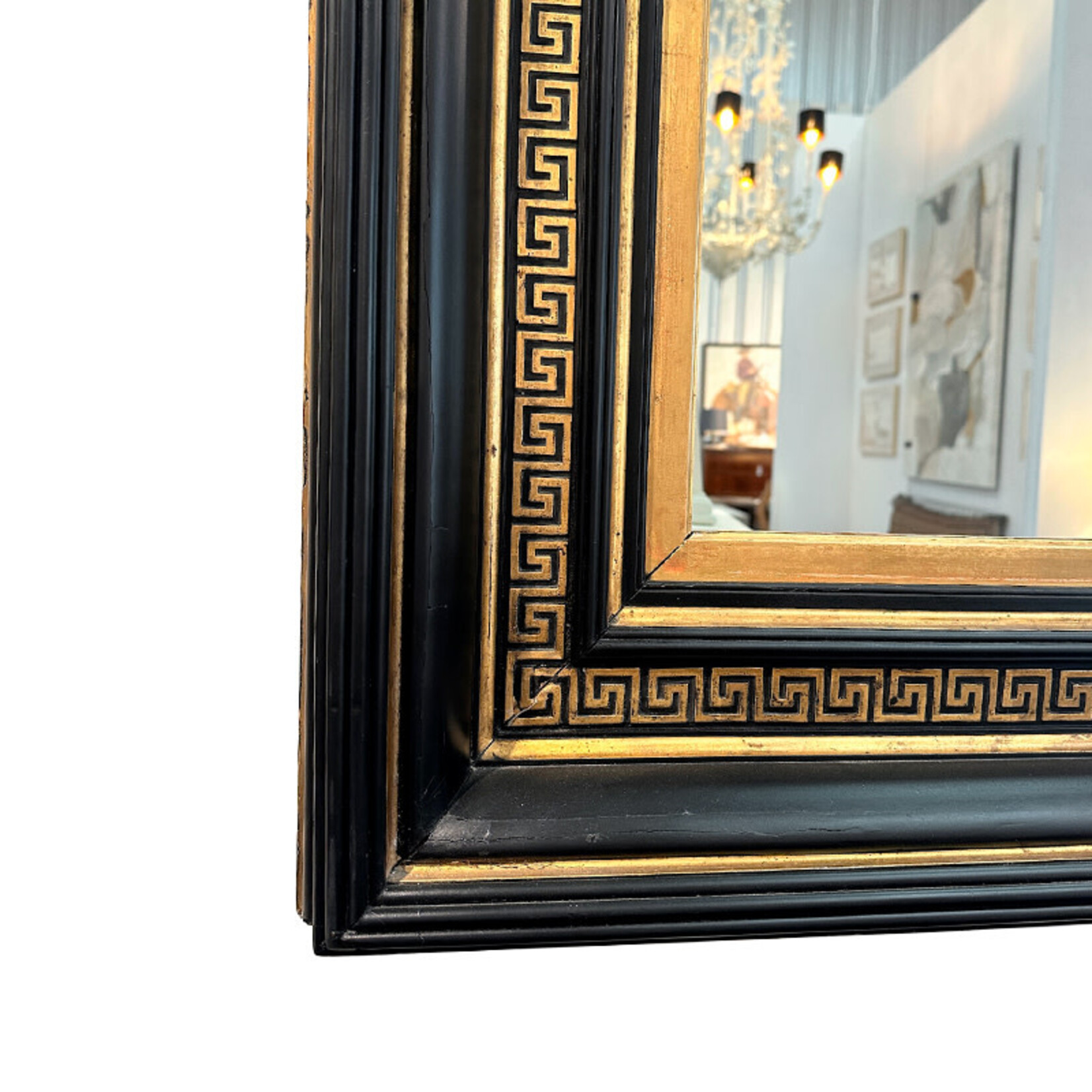 Antique Greek Key Frame with Mirror