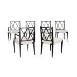 Set of Six Double x Dining Chairs by Tommi Parzinger