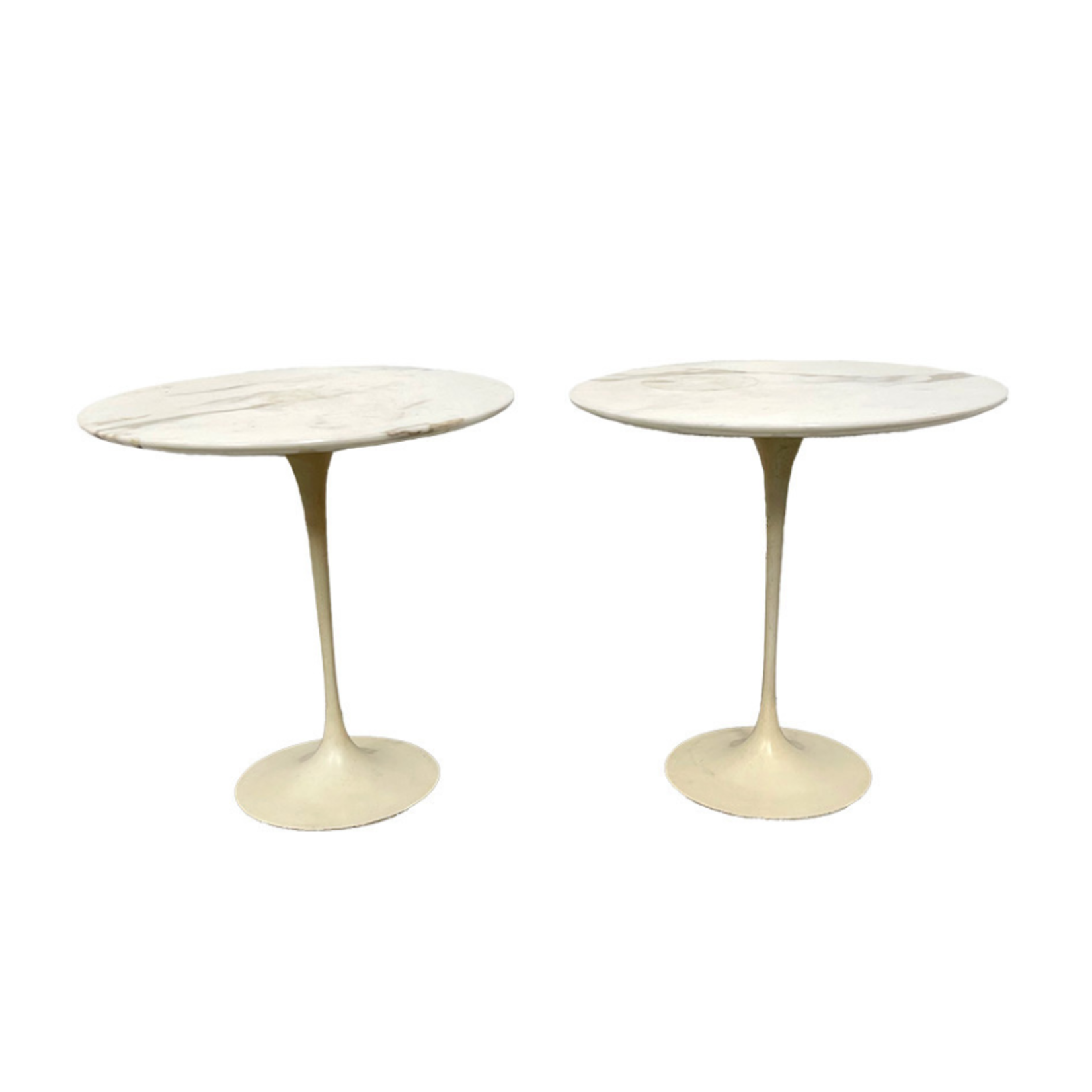 Eero Saarinen Tulip Side Tables, a Pair