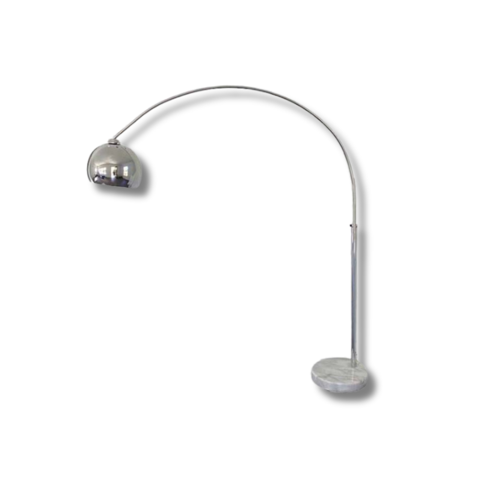 Marble and Chrome Arch Floor Lamp