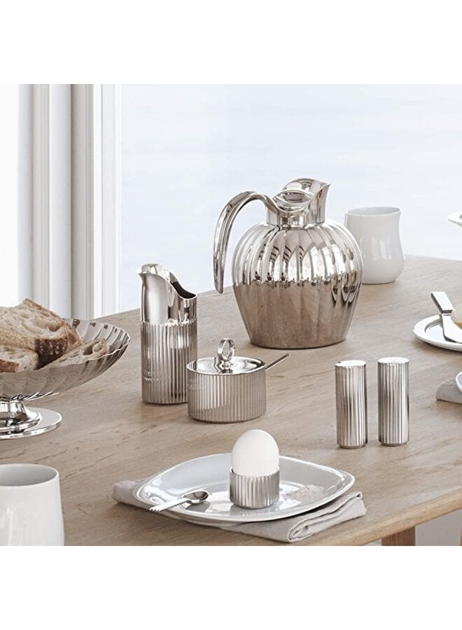 GEORG JENSEN BERNADOTTE SUGAR BOWL WITH SPOON