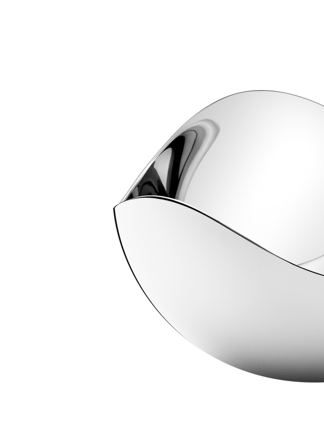 GEORG JENSEN BLOOM SALT CELLAR WITH SPOON