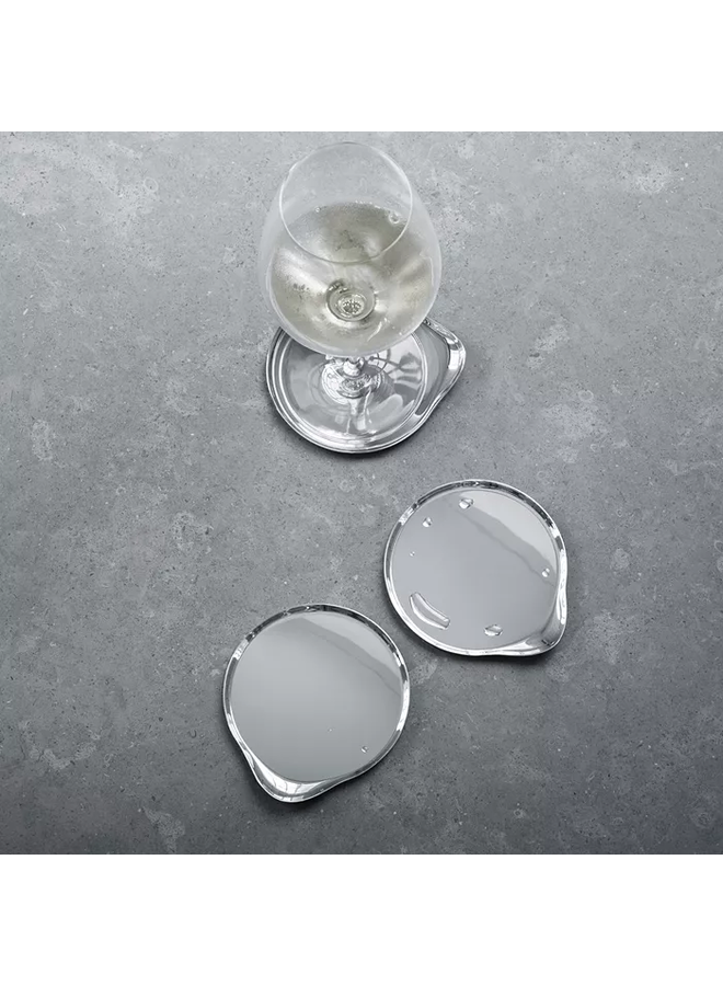 GEORG JENSEN WINE COASTERS SET (4PCS)