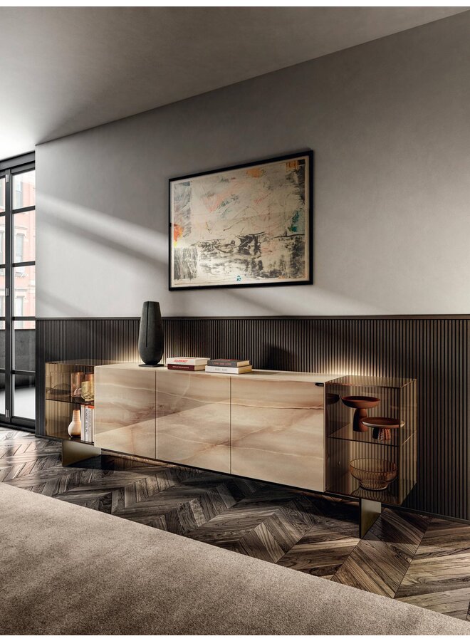 LAGO 36E8 GLASS SIDEBOARD