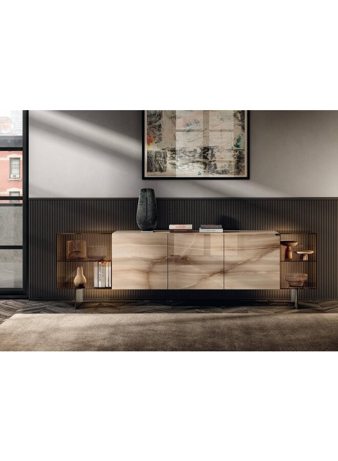 LAGO 36E8 GLASS SIDEBOARD
