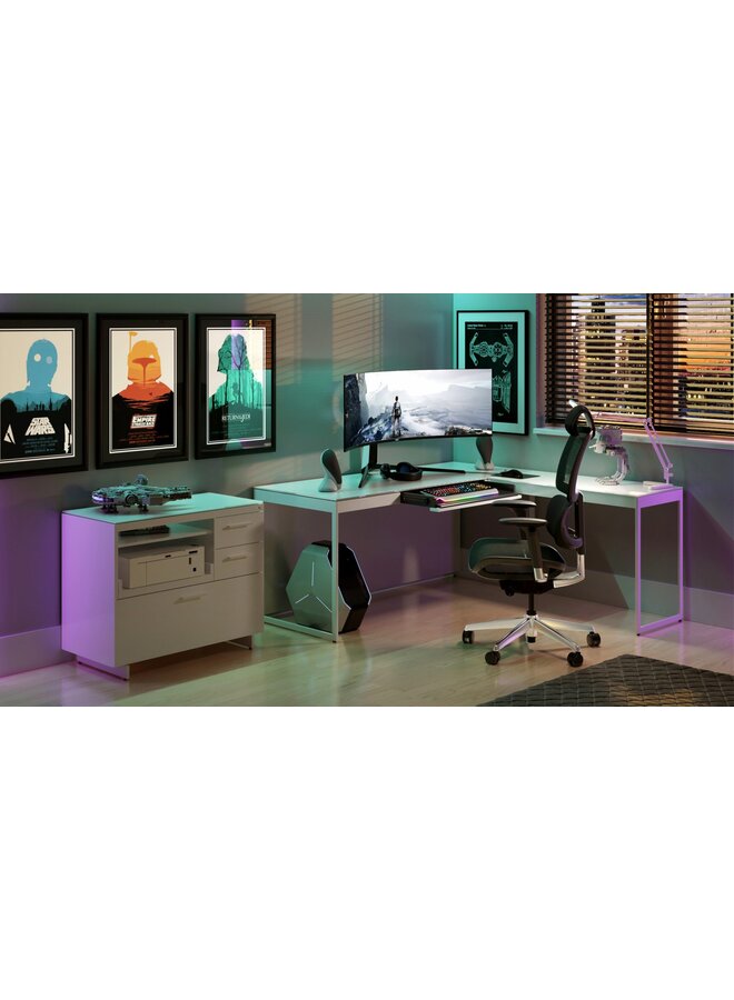 BDI CENTRO 6401 OFFICE DESK – WHITE