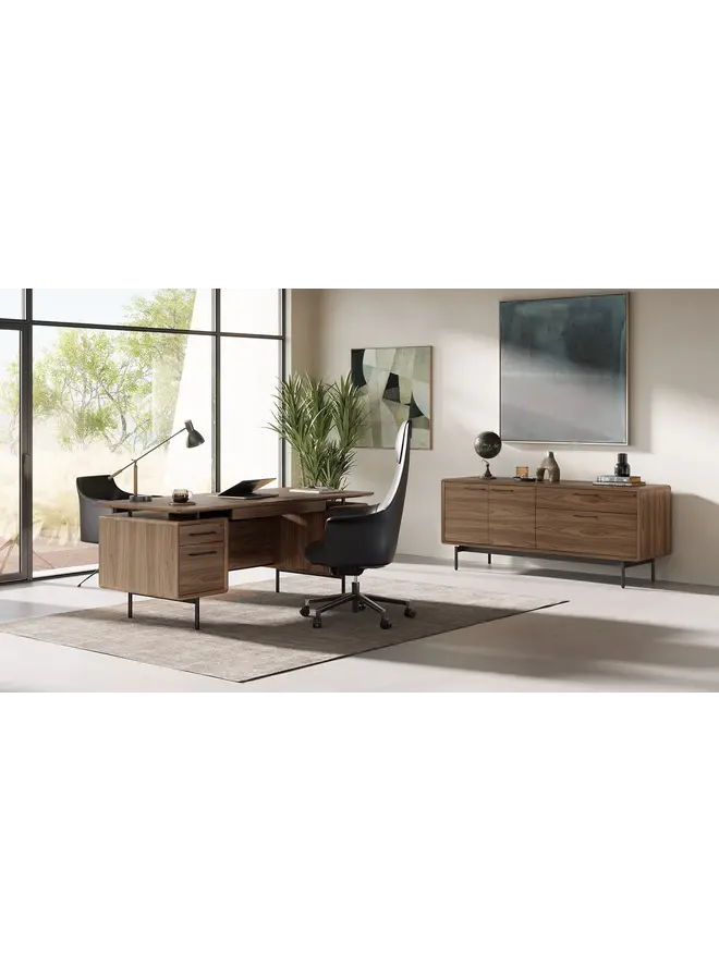 BDI LINQ 6821 OFFICE DESK WITH STORAGE