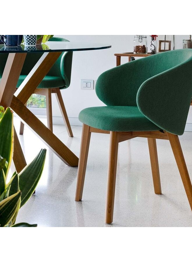 TUKA WOOD BASE DINING CHAIR