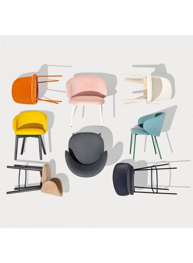 CONNUBIA TUKA WOOD BASE DINING CHAIR