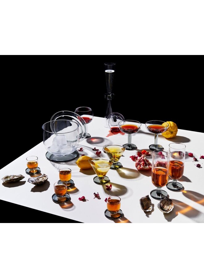 DRINKWARE PUCK HIGHBALL GLASS X 2 SMOKE TOM DIXON (Display, no box)