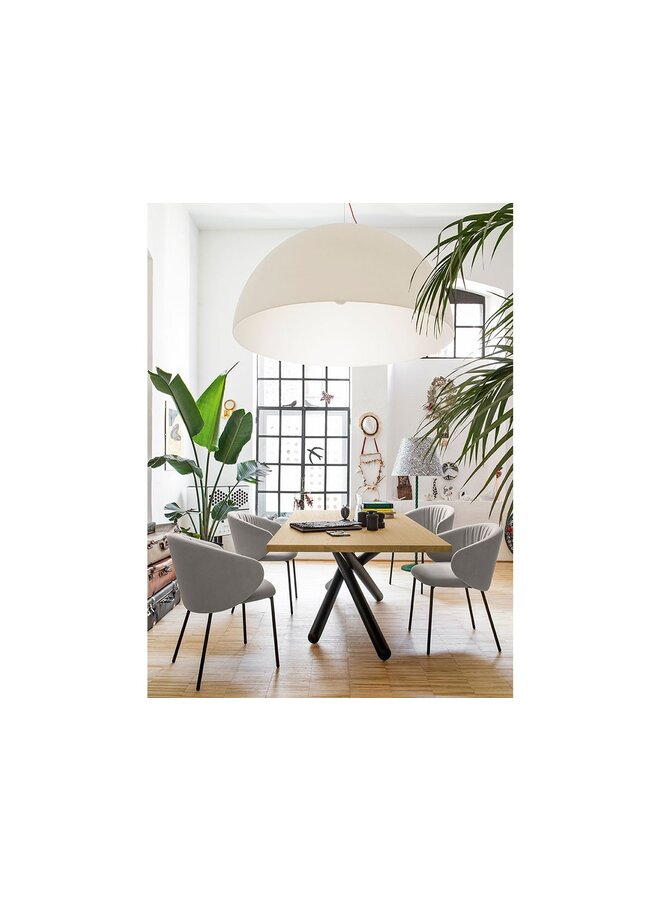 TUKA SOFT METAL LEG DINING CHAIR