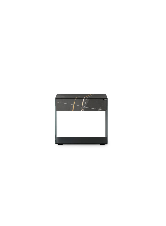 UP GLASS BEDSIDE TABLE