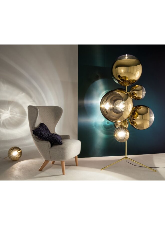 MIRROR BALL SRAND CHANDELIER GOLD