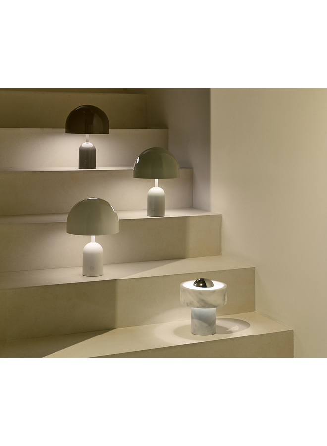 TOM DIXON STONE SMALL PORTABLE TABLE LIGHT – SILVER