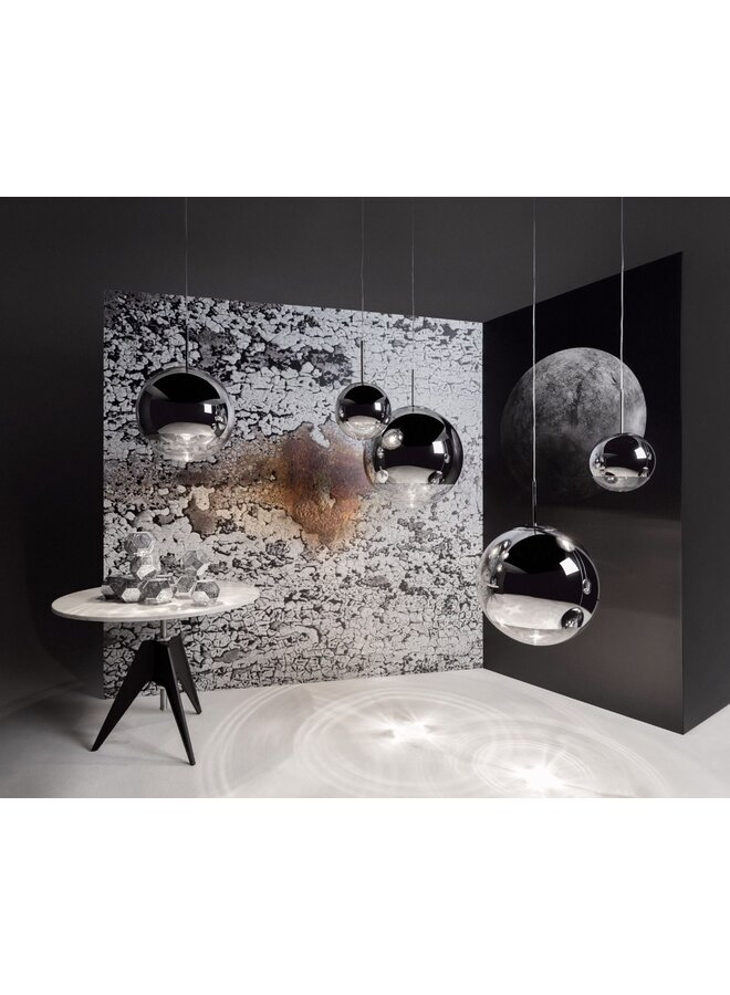 MIRROR BALL PENDANT SILVER 40CM