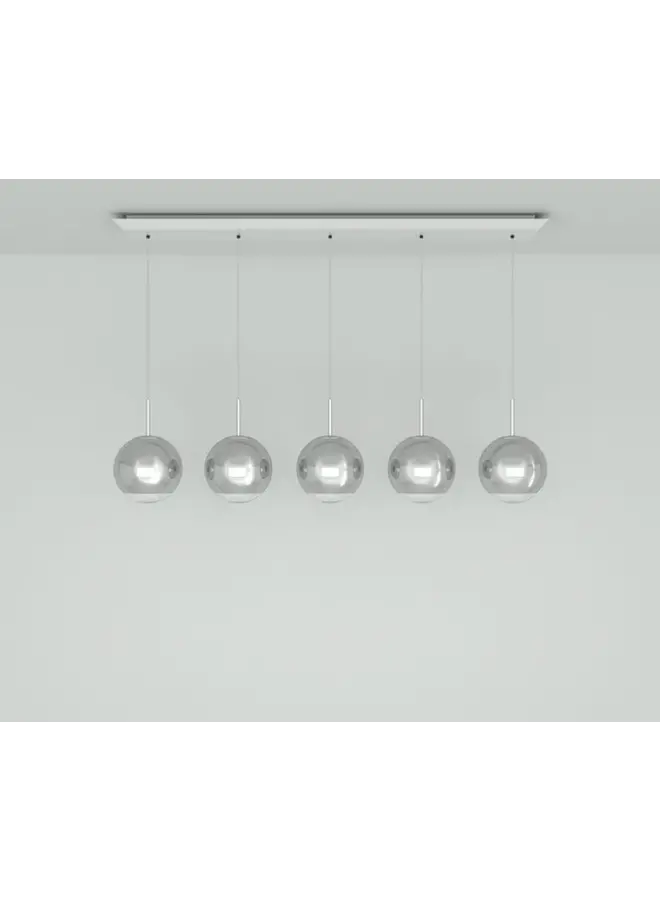 GLOBE PENDANT LINEAR SILVER MINI