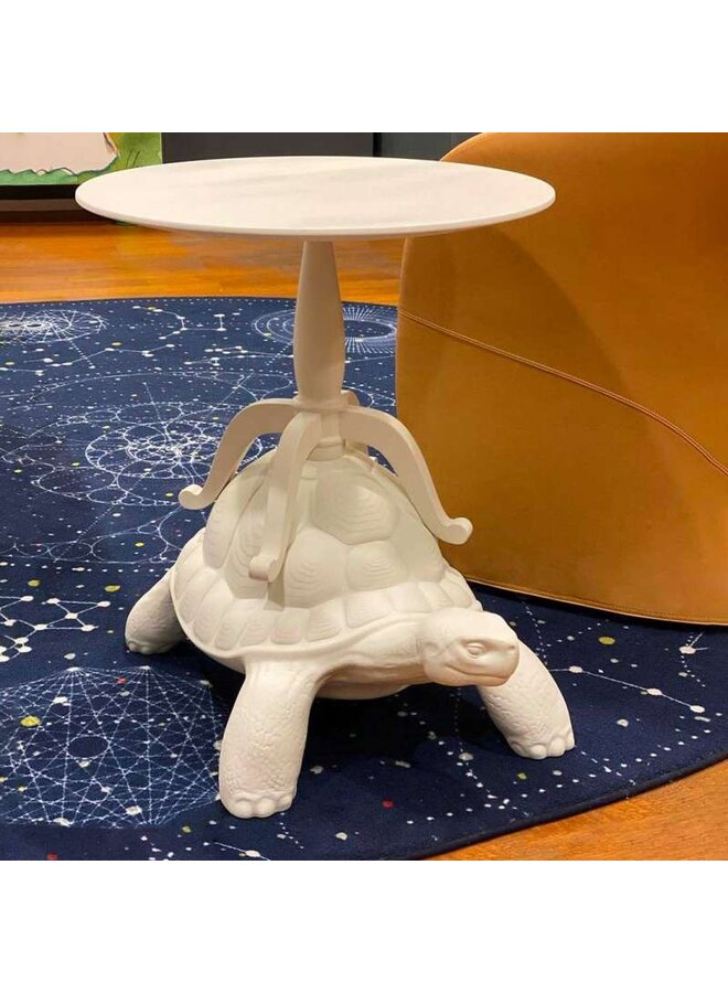 TURTLE CARRY WHITE SIDE TABLE