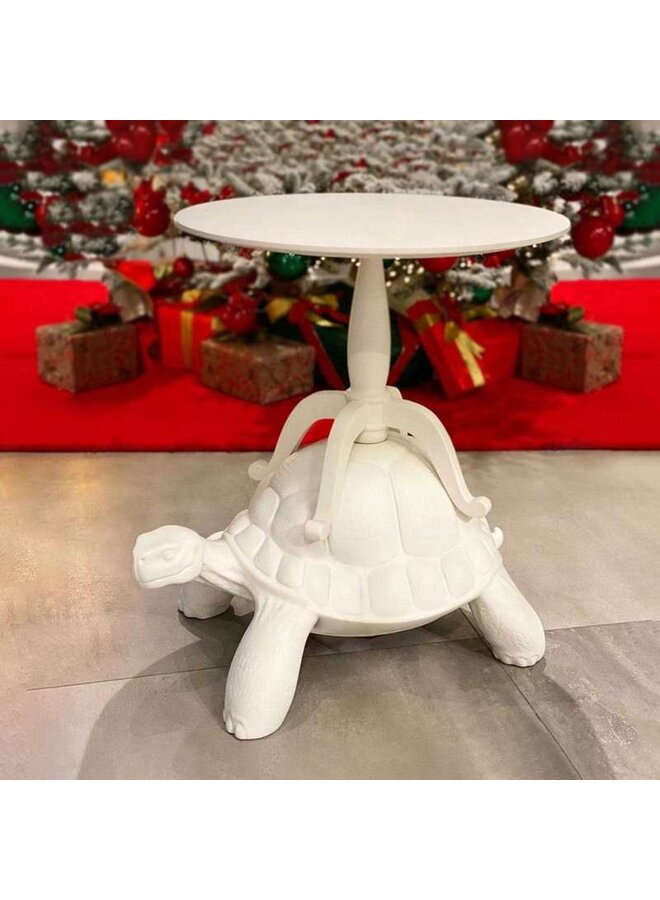 TURTLE CARRY WHITE SIDE TABLE