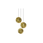 PUFF PENDANT TRIO ROUND BRASS