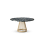 FAN TABLE NATURAL BASE PEBBLE MARBLE 90